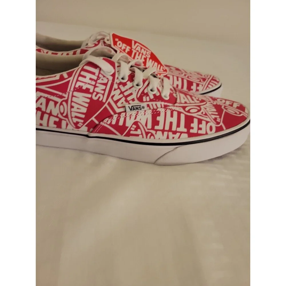 VANS Authentic OTW Repeat Mens 10 Slip Sneakers Red White Nwt